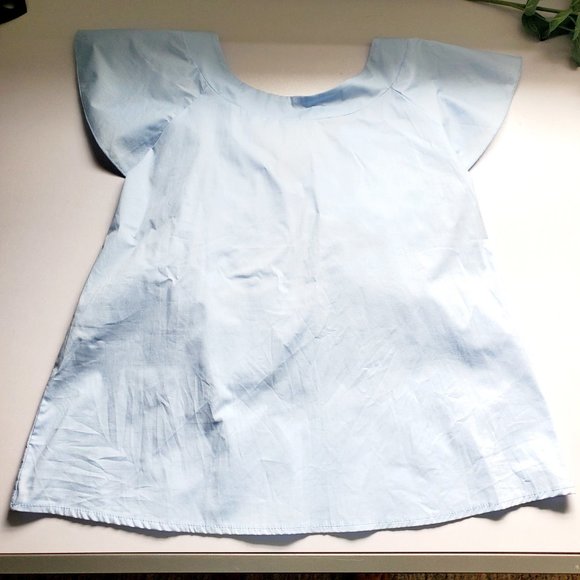 Giant Bow | Italian Blouse Light Blue | Small - Picture 10 of 13